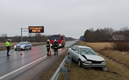 Päästjad leidsid Tallinna-Narva maanteelt eest vaid avariilise auto